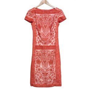 Tadashi Shoji Lace Rayon red or orange lace dress